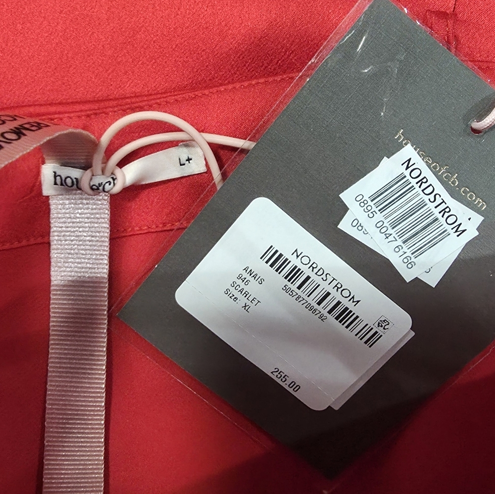 House of CB Anais‎ scarlet red satin corset midi dress XL - Picture 6 of 6